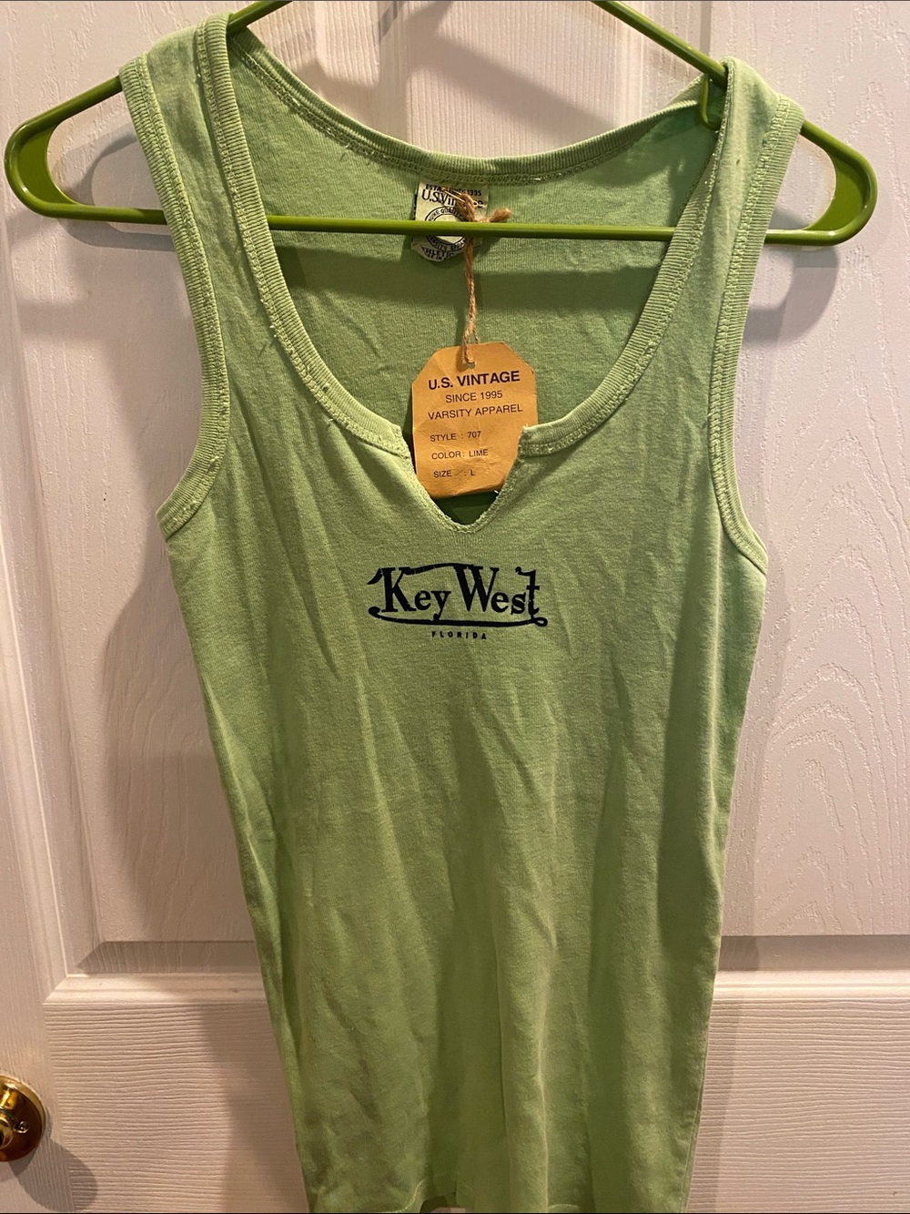 Women's Light Green Scoop Neck Tank